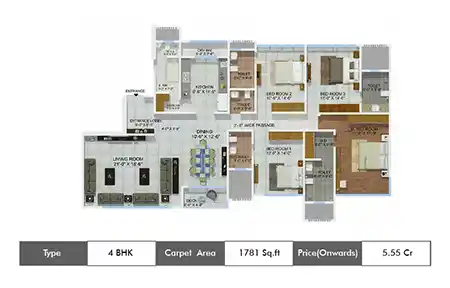 4 BHK-1781 SqFt